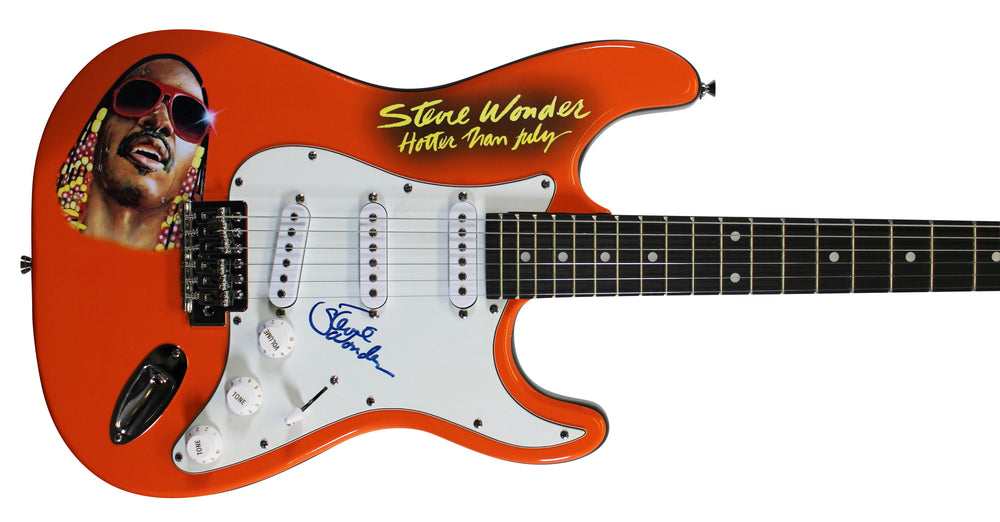 Stevie Wonder Authentic Signed Wrapped Glarry Electric Guitar JSA #ZZ42728