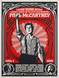 Shepard Fairey Signed Paul McCartney 19x24 Concert Poster Red LE #285/600 JSA