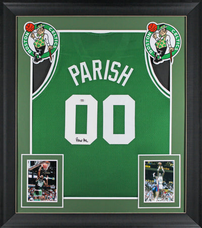 Robert Parish Authentic Signed Green Pro Style Framed Jersey Autographed PSA/DNA