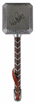 Avengers (4) Jackson, Bettany, Rudd & Gillan Signed Thor Mjolnir Prop Hammer BAS