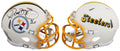 Steelers Jerome Bettis Signed Retro Speed Mini Helmet W/ Case BAS Witnessed