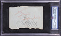Jimi Hendrix, Noel Redding & Mitch Mitchell Signed 2.75x4 Cut Sig PSA/DNA Slab