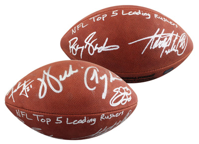NFL Leading Rushers (5) Payton Smith Sanders Signed Official Nfl Football BAS 2