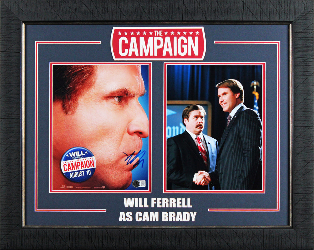 Will Ferrell The Campaign Authentic Signed 8x10 Framed Photo BAS #BT04838