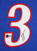 Allen Iverson Authentic Signed Blue Pro Style Framed Jersey Autographed BAS