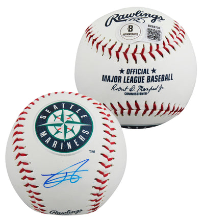 Mariners Julio Rodriguez Signed Seattle Mariners Logo OML Baseball BAS #BX68732