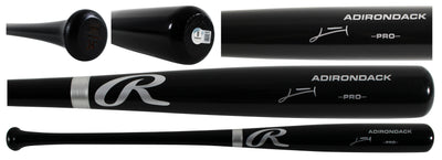 Rays Junior Caminero Authentic Signed Black Rawlings Adirondack Baseball Bat BAS