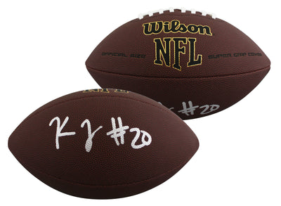 Steelers Kaleb Johnson Authentic Signed Wilson Super Grip Football BAS #BW88733