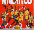 Showtime Lakers (5) Johnson, Worthy, Thompson +2 Signed 1987-88 Wheaties Box BAS