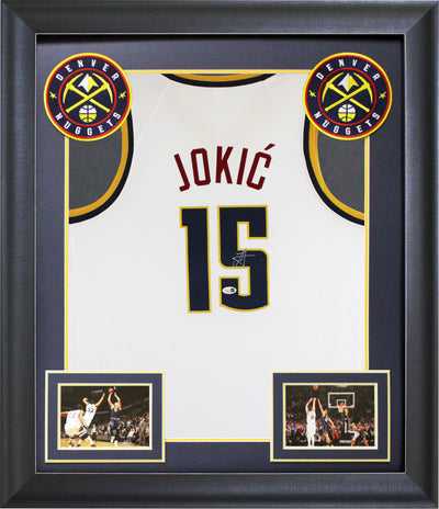 Nikola Jokic Authentic Signed White Pro Style Framed Jersey Autographed JSA 3