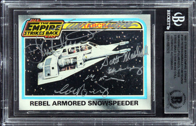 Star Wars (5) Bailey +5 Signed 1980 SW Empire Strikes Back #139 Card BAS Slab 2