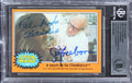 Star Wars (2) Mayhew & Freeborn w/ Insc Signed 1977 Star Wars #307 Card BAS Slab