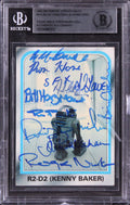Star Wars (10) Archer, Punter, Lowe +7 Signed 1980 SW ESB #229 Card BAS Slabbed