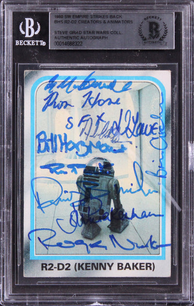 Star Wars (10) Archer, Punter, Lowe +7 Signed 1980 SW ESB #229 Card BAS Slabbed