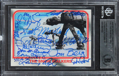 Star Wars (14) Peterson, Gawley, Dow +11 Signed 1980 SW ESB #43 Card BAS Slabbed