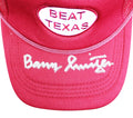 Oklahoma Barry Switzer Authentic Signed Maroon Beat Texas Hat Autographed BAS W