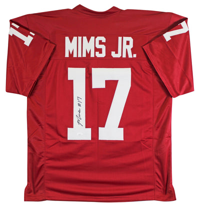 Oklahoma Marvin Mims Authentic Signed Maroon Pro Style Jersey JSA Witness