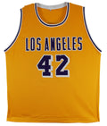 James Worthy Authentic Signed Yellow Pro Style Jersey Autographed BAS Witnessed