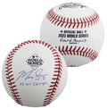 Rangers Marcus Semien "23 WS Champs" Signed 2023 WS Logo OML Baseball BAS Wit
