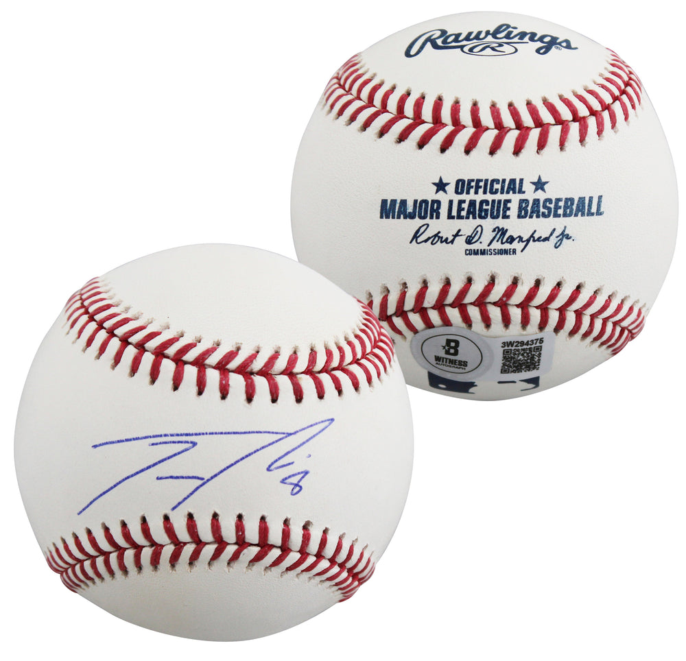 Rangers Josh Smith Authentic Signed OML Baseball Autographed BAS Witnessed