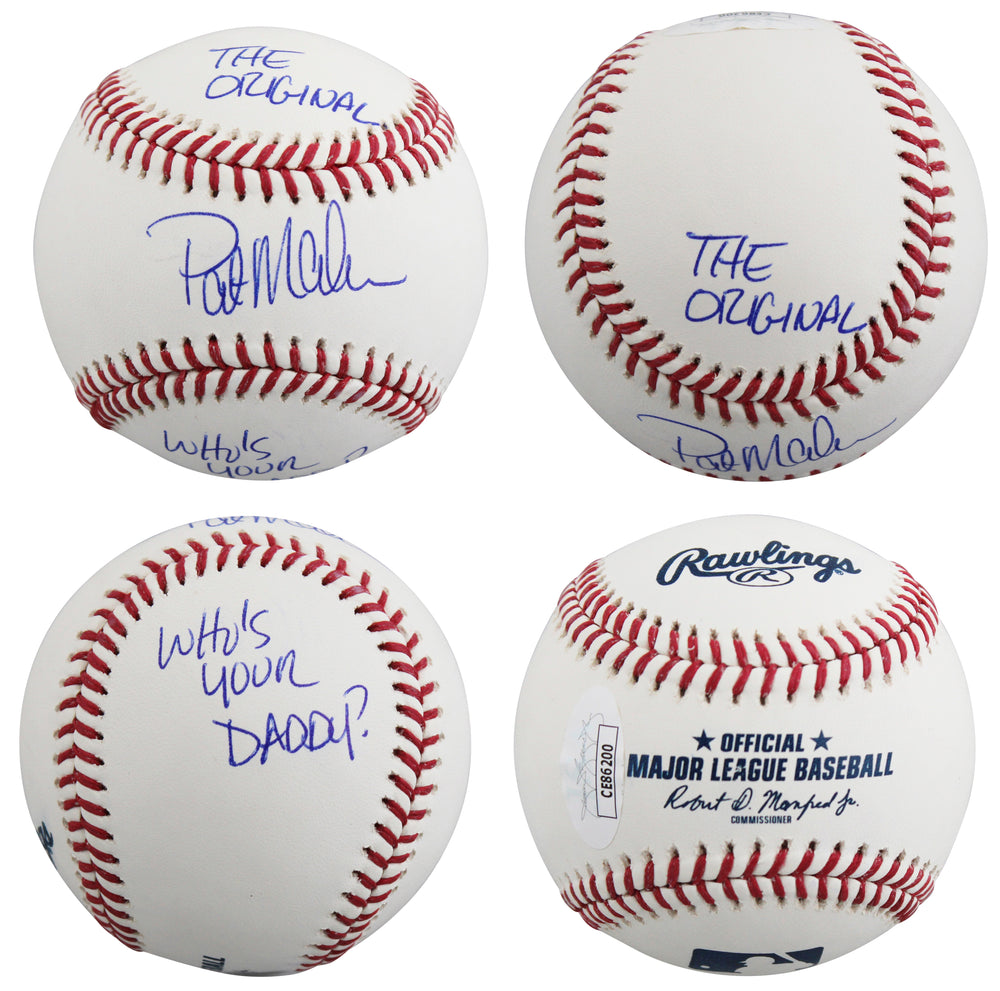 Twins Pat Mahomes Sr. "The Original, Who's Your Daddy?" Signed OML Baseball JSA