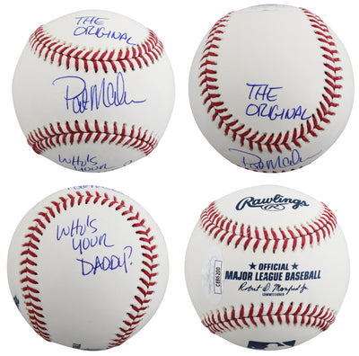 Twins Pat Mahomes Sr. "The Original, Who's Your Daddy?" Signed OML Baseball JSA