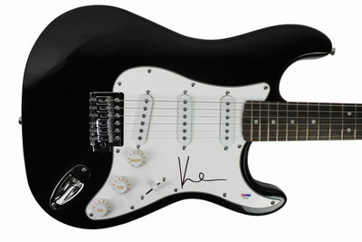 Kevin Shield My Bloody Valentine Signed Black Electric Guitar PSA/DNA #AB43006