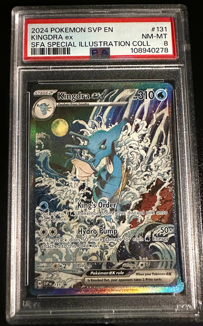 KINGDRA ex SFA SPECIAL ILLUSTRATION COLL 2024 POKEMON SVP EN-SV BLACK STAR PROMO PSA NM-MT 8
