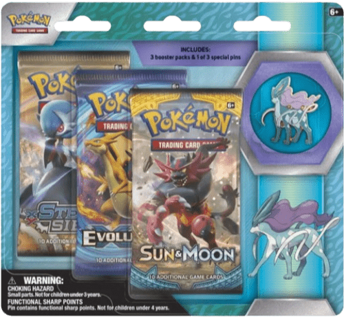 Legendary Beasts Suicune Pin 3-Pack Blister