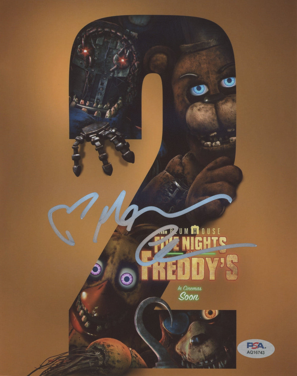 Mckenna Grace Five Nights at Freddy's 2 Authentic Signed 8x10 Photo PSA AQ16743