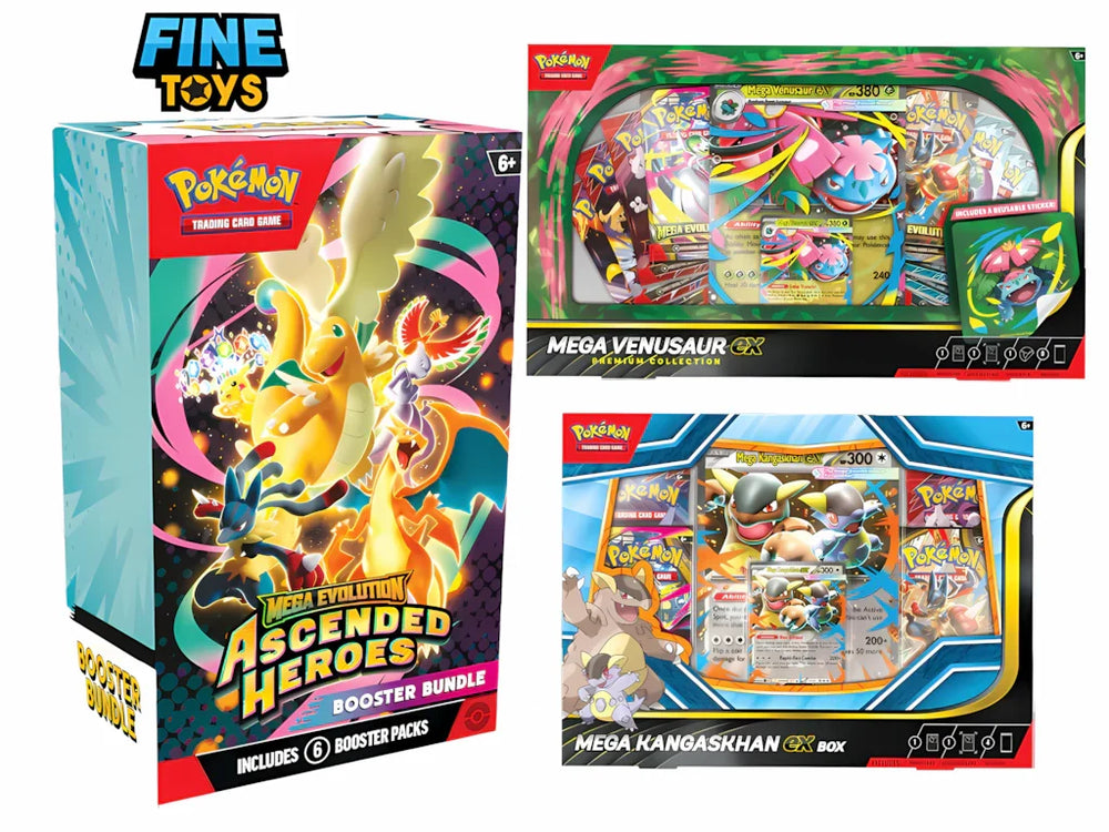 Pokémon TCG: Ascended Heroes Booster Bundle + Mega Kangaskhan ex Box + Mega Venusaur ex Premium Collection