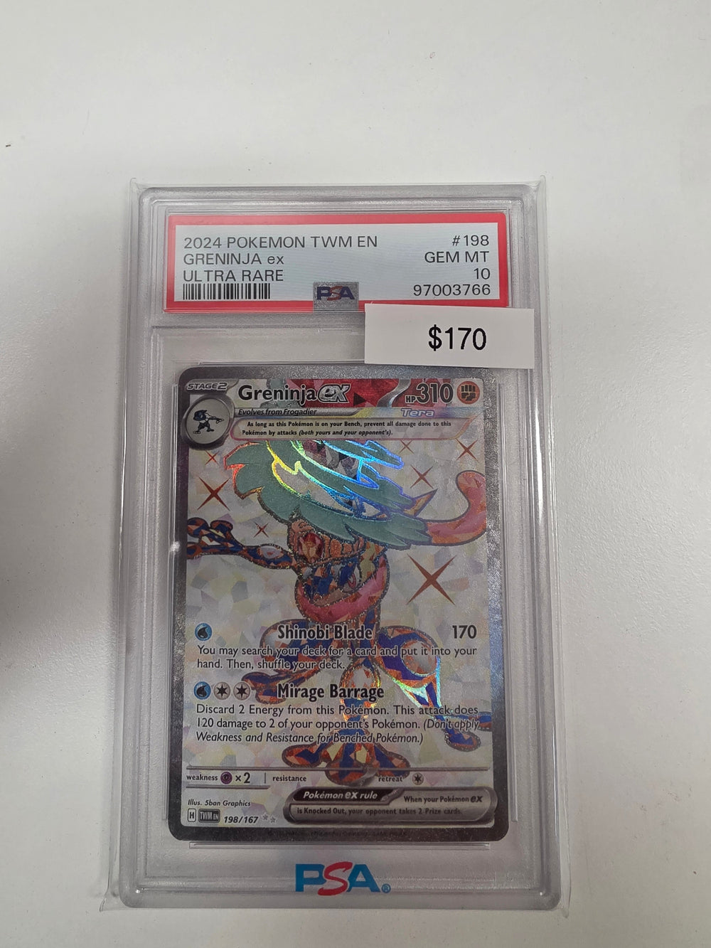 Pokemon Greninja ex 198/167 PSA 10