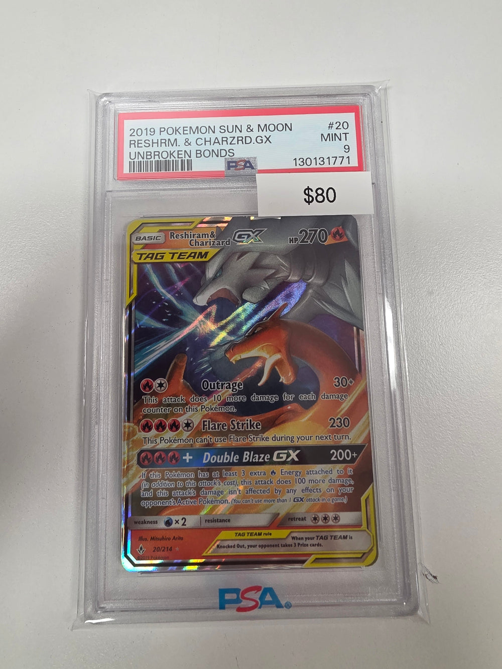 Pokemon Reshiram & Charizard GX 20/214
