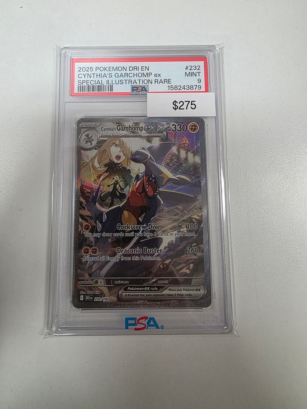 Pokemon Cynthia's Garchomp ex 232/182 PSA 9