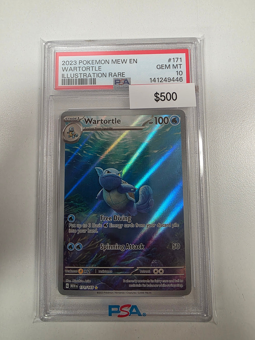 Pokemon Wartortle 171/165 PSA 10