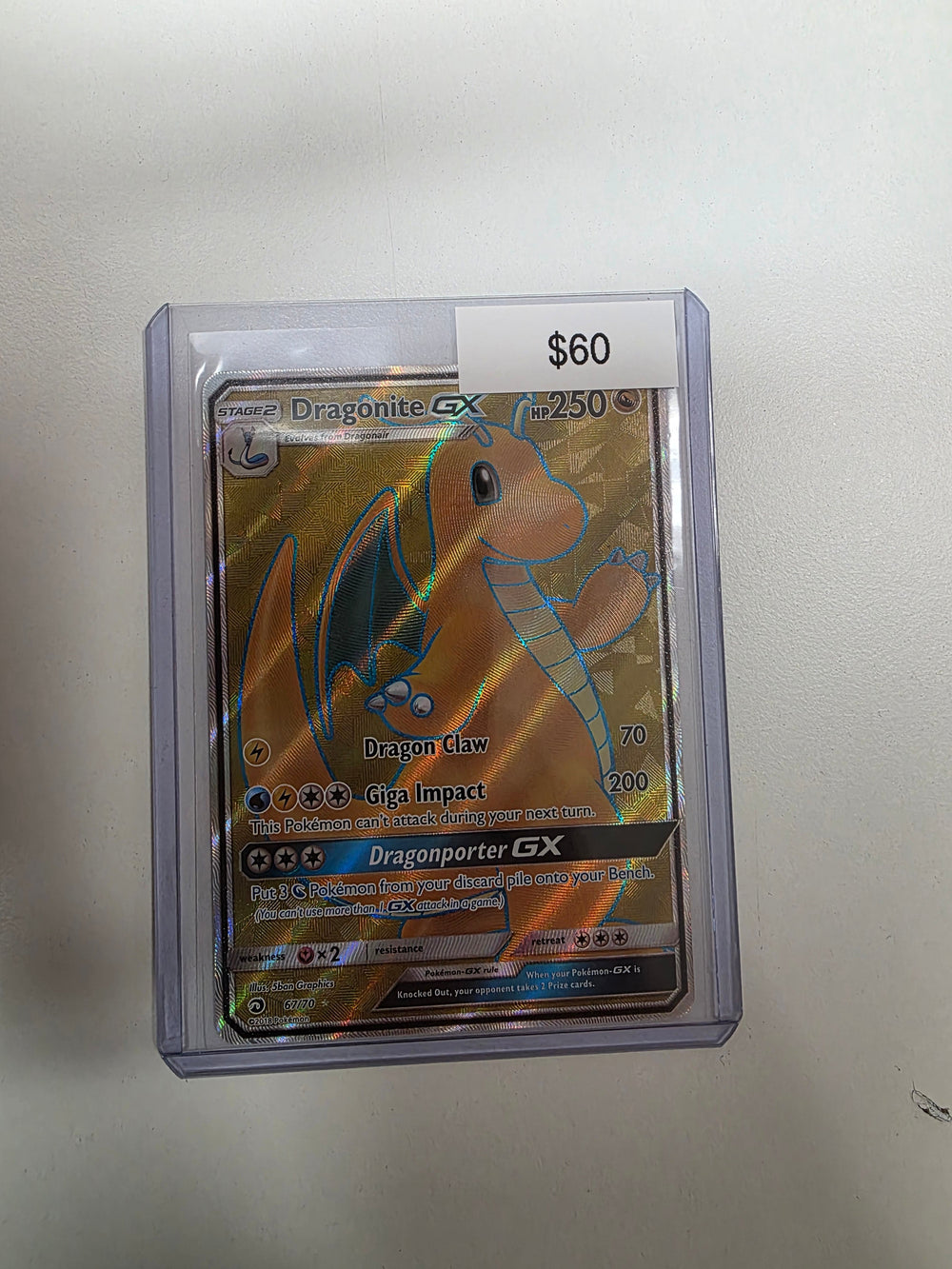Pokemon Dragonite gx 67/70