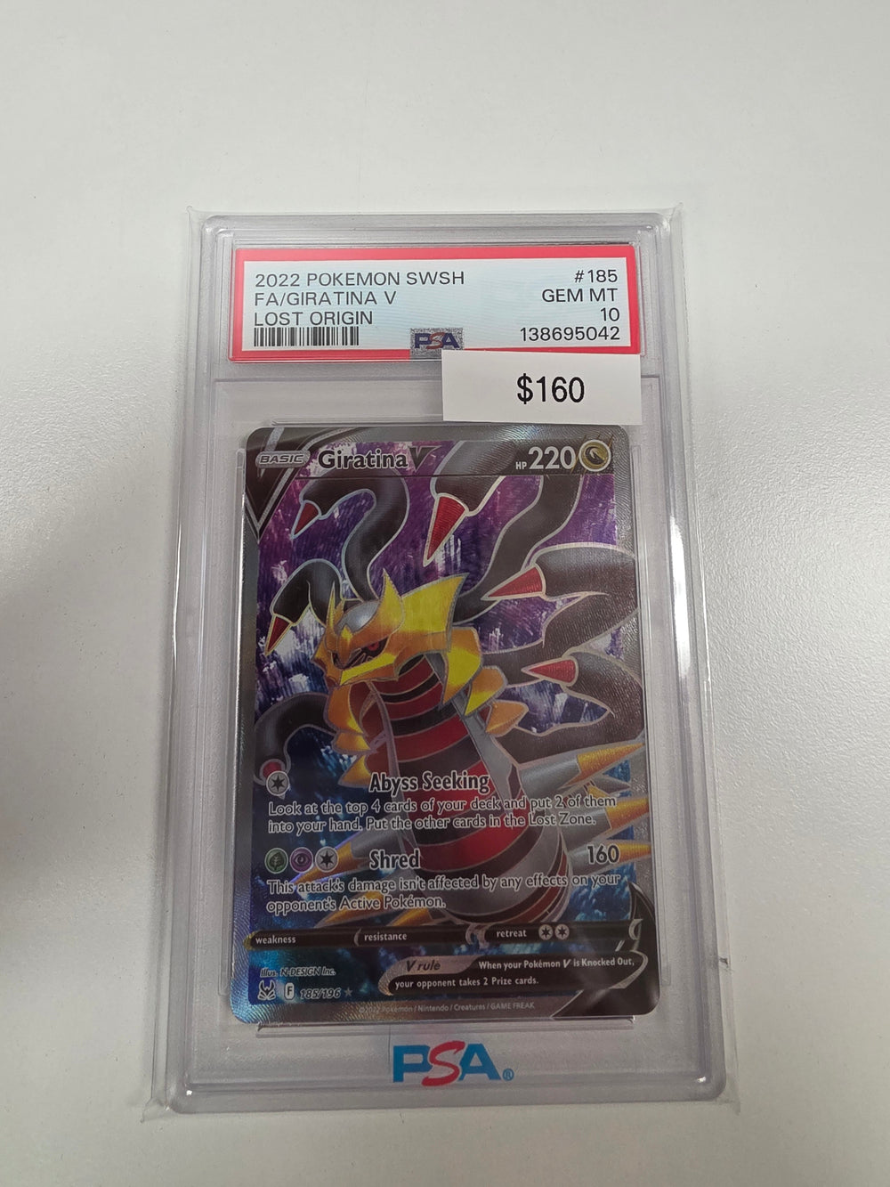 Pokemon Giratina V 185/197 PSA 10