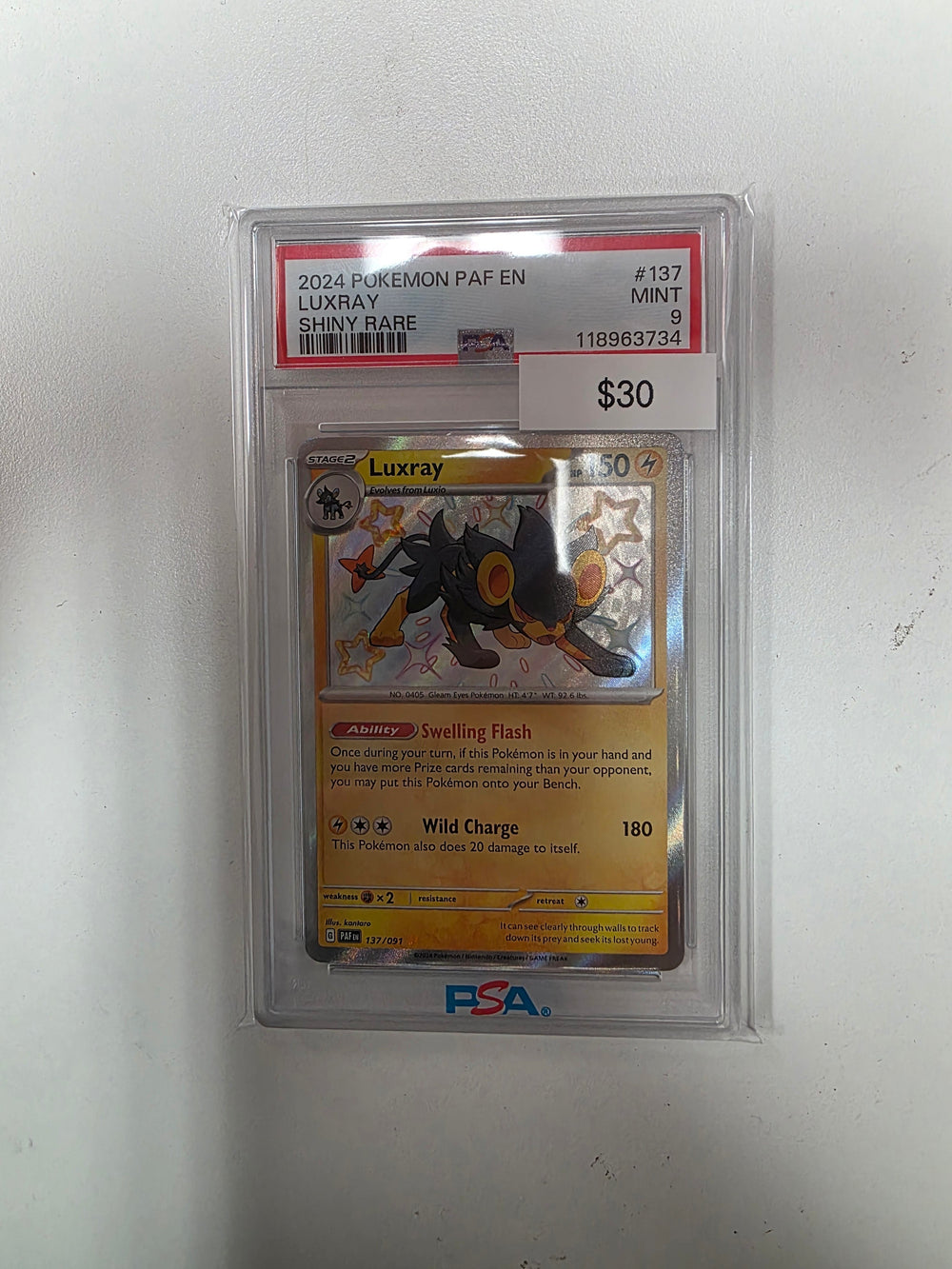Pokemon Luxray shiny rare 137/091 PSA 9