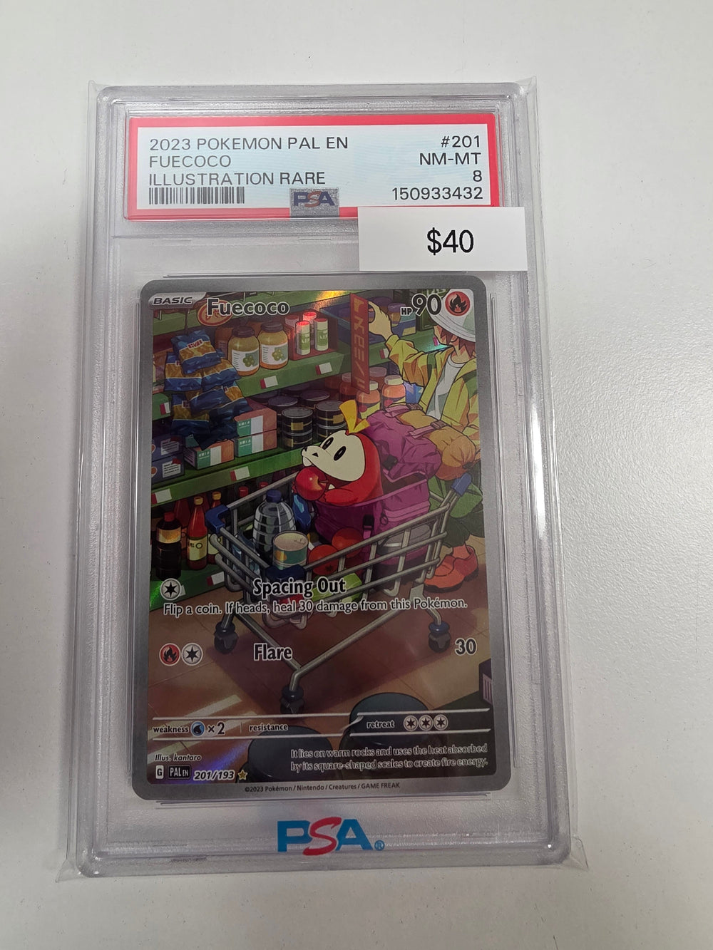 Pokemon Fuecoco 201/193 PSA 8