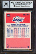 Lakers Magic Johnson "HOF 02" Signed 1986 Fleer #53 Card Auto 10! BAS Slabbed